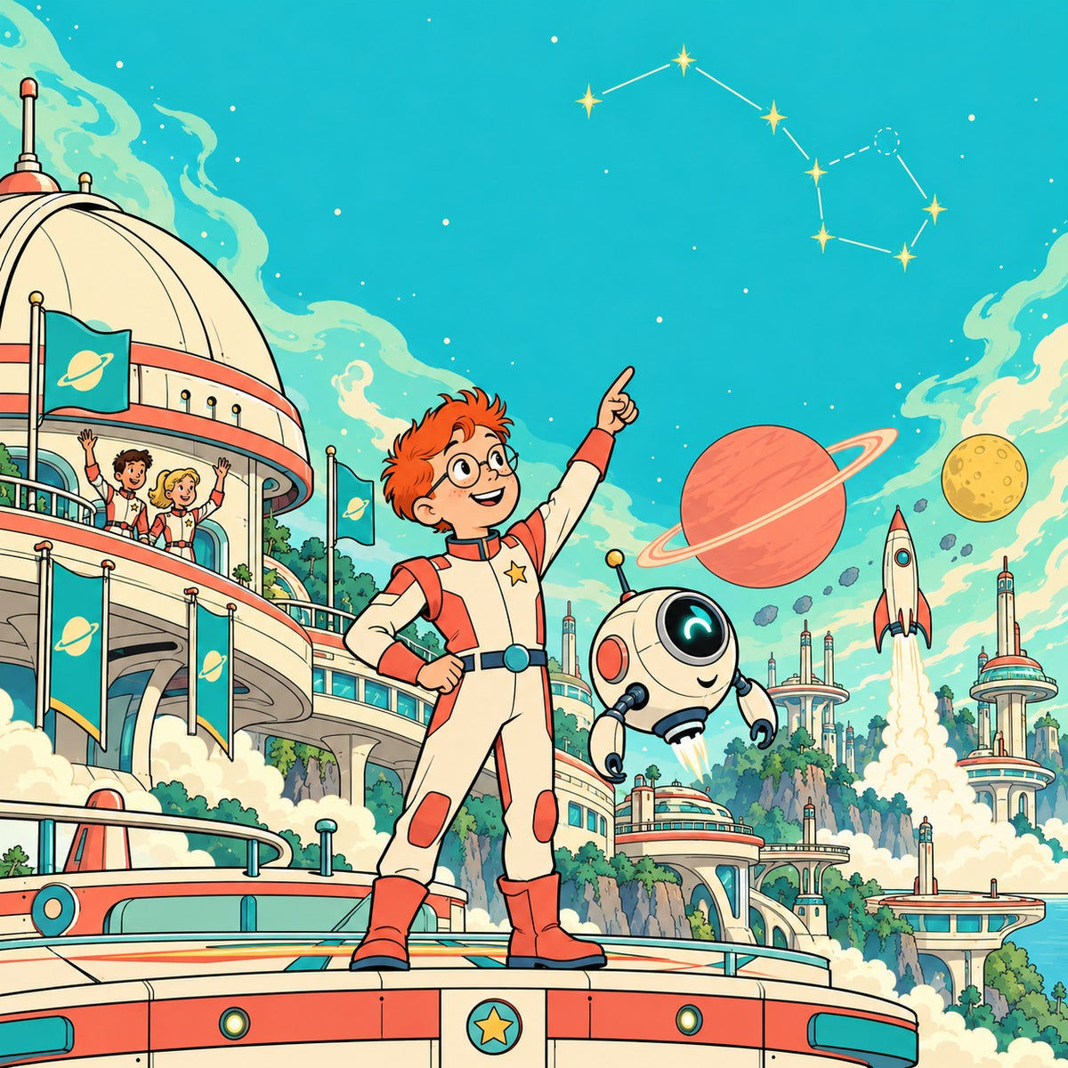The Star Academy: personalized comic book cover